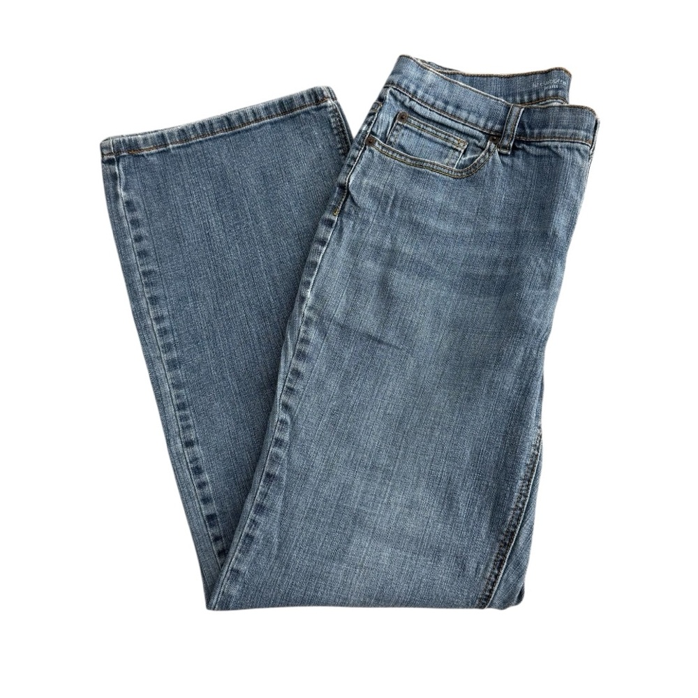 Liz Claiborne Jeans Womens 12 Blue Boot Cut Light Wash Denim Pants